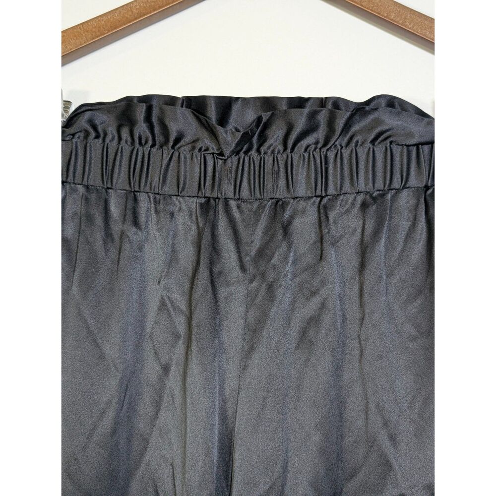 Eileen Fisher Paperbag Waist Wide Leg Ankle Pants Black Small Quiet Luxury - Picture 4 of 7